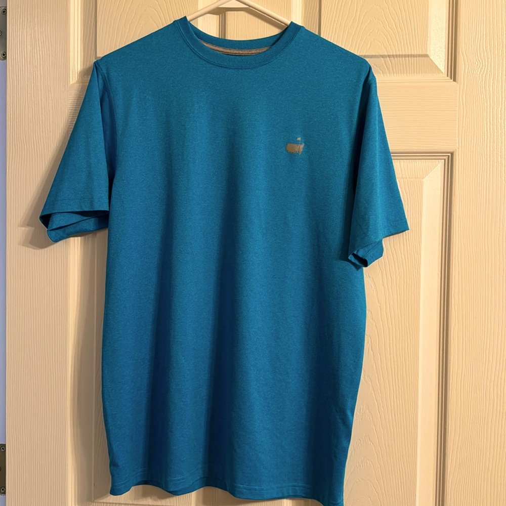 Masters Tech Shirt Adult Small Performance Sport Mens-Blue/Teal